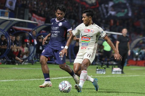 Hasil Liga 1: Gol Michael Krmencik Bawa Persija Bungkam Arema FC di Kanjuruhan