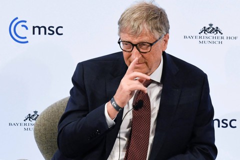 Co-founder Microsoft dan juga lembaga filantropi Bill & Melinda Gates Foundation, Bill Gates. Foto: THOMAS KIENZLE / AFP