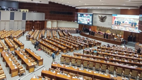 Rapat paripurna DPR ke-5 masa sidang I Periode 2022-2023, Jakarta, Selasa (20/9/2022). Foto: Paulina Herasmaranindar/kumparan