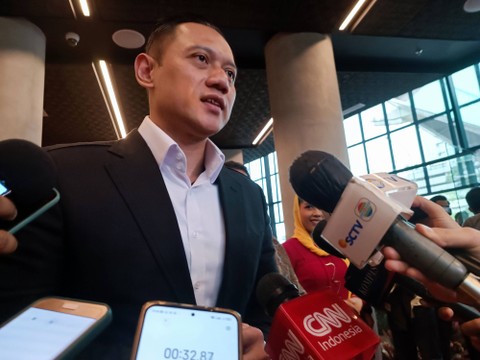 Ketua Umum Partai Demokrat Agus Harimurti Yudhoyono (AHY) di acara Anies Baswedan di TIM, Sabtu (8/10). Foto: Hedi/Kumparan