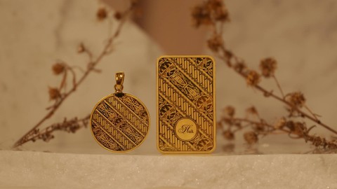 PT Aneka Tambang Tbk atau Antam meluncurkan emas batik Indonesia seri III. Foto: Dok. Antam