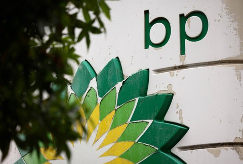 Logo SPBU BP. Foto: Henry Nicholls/REUTERS