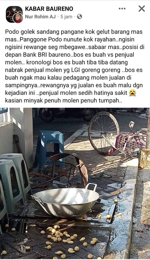 Viral, 2 Pedagang di Bojonegoro Cekcok Rebutan Lapak, Polisi Turun Tangan (1)