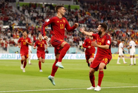 Foto: Spanyol Pesta Gol Lawan Kosta Rika di Piala Dunia