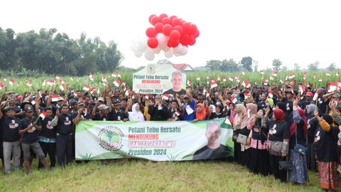 Dukung Ketahanan Pangan, Ratusan Petani Tebu Madiun Dukung Ganjar Presiden 2024