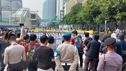 Aksi Tolak RKUHP di CFD Bundaran HI Dibubarkan Paksa, Polisi Beri Penjelasan