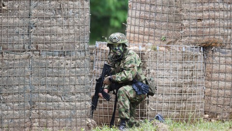 Ilustrasi tentara. Foto: Daniel MUNOZ/AFP