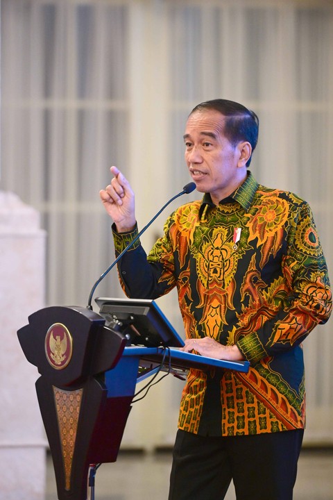 Foto Hires Presiden Jokowi Menyampaikan Pidato Kunci dalam Acara Kompas100 CEO Forum Tahun 2022, Istana Negara, Jakarta, Jumat (2/12/2022). Foto: Muchlis Jr/Biro Pers Sekretariat Presiden