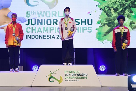 Foto: Atlet Indonesia Raih Emas di Kejuaraan Dunia Wushu Junior 2022
