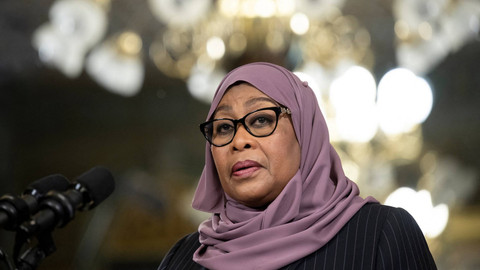 Presiden Tanzania Samia Suluhu Hassan. Foto: Brendan Smialowski/AFP
