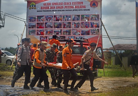 Foto: BPBD Banten Laksanakan Gladi Siaga Tanggap Bencana