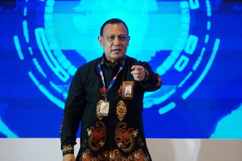 Ketua Komisi Pemberantasan Korupsi (KPK) Firli Bahuri saat peringatan Hari Antikorupsi Sedunia (Hakordia) 2022 di Jakarta, Jumat (9/12/2022). Foto: Dok. KPK