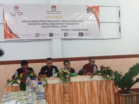 KPU Manggarai Uji Publik Rancangan Penataan Dapil dan Alokasi Kursi