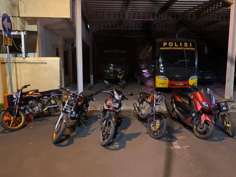 6 Motor Diamankan, Diduga Hendak Digunakan Balap Liar di Bandar Lampung (1)