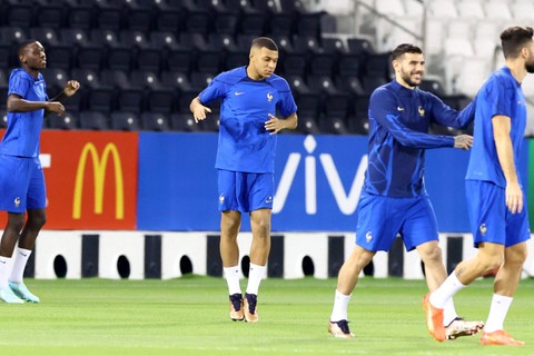 Foto: Latihan Terakhir Prancis Jelang Laga Semifinal Piala Dunia 2022 
