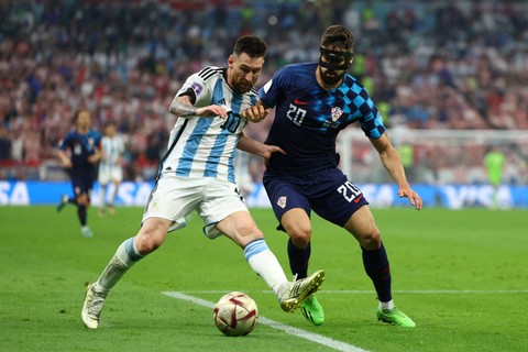 Lionel Messi saat Lawan Kroasia: Pemain Argentina yang Paling Sering Sentuh Bola (1)