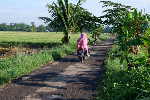 Ilustrasi ojek di pedesaan. Foto: Ani Fathudin/Shutterstock