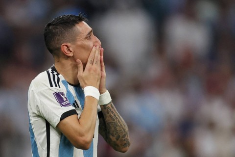 Angel Di Maria Berurai Air Mata Usai Cetak Gol Kedua Argentina Lawan Prancis