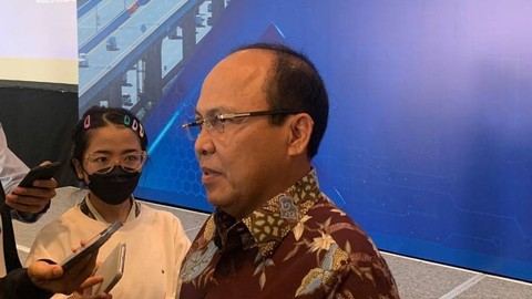 Dirut PT Jasa Marga Subakti Syukur di Seremoni Pembelian Saham Jalan Layang Cikampek, Ritz Carlton Glass House, Rabu (21/12).  Foto: Nabil Jahja/kumparan