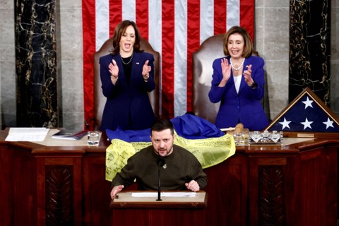 Foto: Volodymyr Zelensky Hadiri Pertemuan dengan Kongres AS di Washington