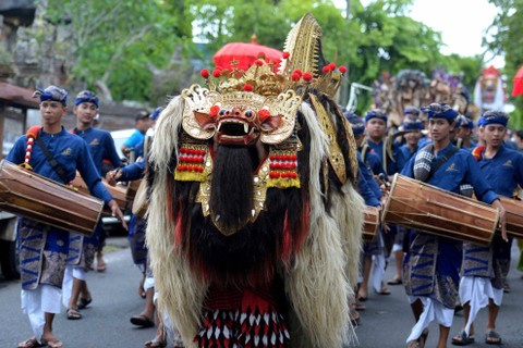Foto: Kemeriahan Sedang Barong Festival III di Badung, Bali