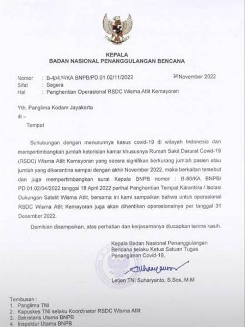 Mau Ditutup Sebagian 31 Desember, RSDC Wisma Atlet Kini Tinggal Rawat 4 Orang (2)