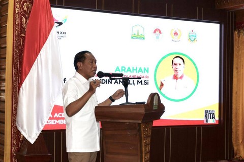 Achmad Marzuki-Edy Rahmayadi Sampaikan Persiapan PON Aceh-Sumut 2024 ke Menpora (2)