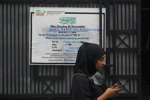 Foto: Suasana Rumah Duka Pak Ogah di Bekasi