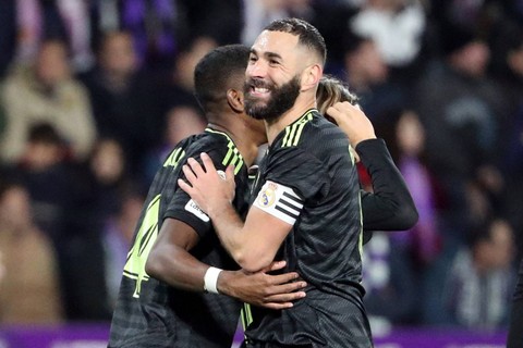 Hasil Liga Spanyol: Karim Benzema Cetak Brace, Real Madrid Tekuk Valladolid (2)