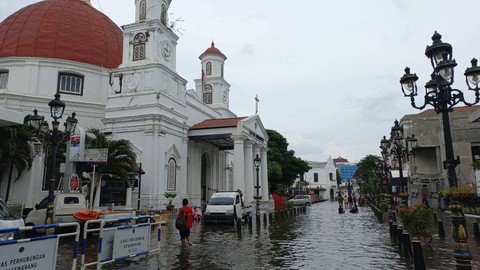 Kota Lama Semarang Juga Dikepung Banjir, Begini Kondisinya (2)