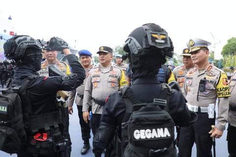 Kakorlantas Polri Pimpin Apel Kesiapan Satgas Kontingensi Hadapi Bencana (1)