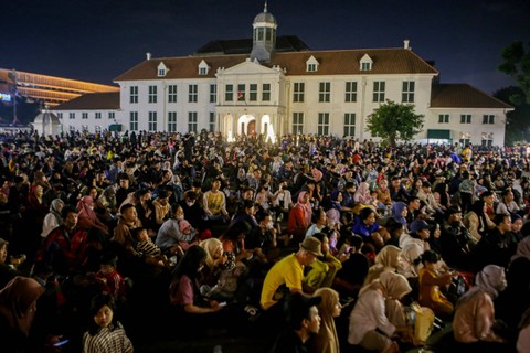 Foto: Suasana Perayaan Tahun Baru di Kota Tua Jakarta