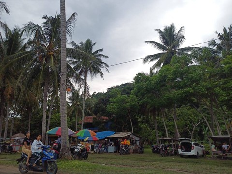 Menikmati Libur Tahun Baru di Pantai Kelapa Kunjir, Pesawaran, Lampung (2)