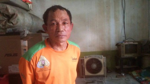 Duro bin Timan, warga Tanah Tinggi, Kecamatan Johar Baru, Jakarta Pusat, harus berurusan dengan polisi. Foto: Polsek Tambora