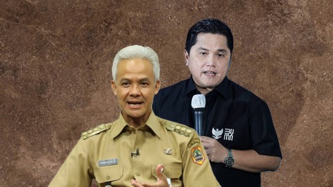 Ganjar Pranowo dan Erick Thohir. Foto: Antara dan Istimewa