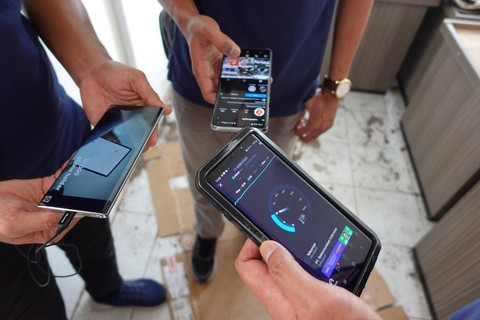 Ilustrasi trafik layanan broadband Telkomsel. Foto: Telkomsel