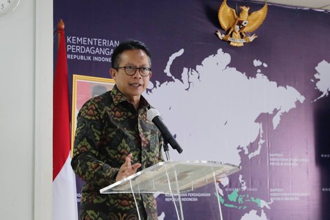 PLT Ketua Bappebti Didid Noordiatmoko memberikan sambutan pada acara penandatanganan PKS Bappebti-Aspakrindo, Kantor Bappebti, Kamis (5/1/2023). Foto: Dok. Bappebti 