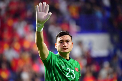 Kiper Timnas Vietnam, Dang Van Lam. Foto: Giuseppe Cacace/AFP