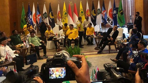 Sejumlah Elite Parpol berkumpul di Dharmawangsa Hotel, Jakarta, Minggu (8/1/2023). Foto: Rafyq Panjaitan/kumparan