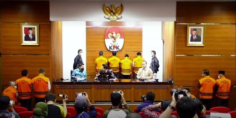 Pengumuman penahanan tersangka suap RAPBD Provinsi Jambi/KPK
