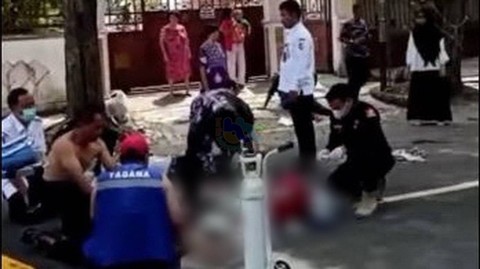 Kecelakan lalu lintas di Jalan dr Wahidin, turut Kelurahan Kepatihan, Kecamatan Bojonegoro Kota, Kabupaten Bojonegoro, Jawa Timur. Rabu (11/01/2023). (Foto: Dok Istimewa)