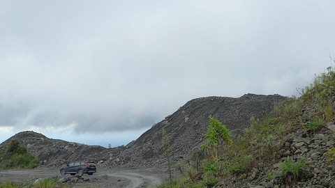 Lokasi tambang ilegal di Lereng Gunung Merapi Kabupaten Magelang, Jawa Tengah. Foto: Intan Khansa/kumparan
