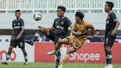 Persikabo melawan Dewa United dalam laga pekan ke-19 Liga 1 2022/23 di Stadion Pakansari, Bogor, Rabu (18/1/2023). Foto: Twitter/@persikabo__1973