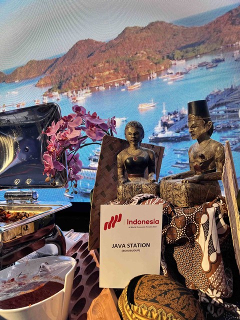 Java Station, tempat menu andalan di Indonesia Night 2023, Davos, Swiss, Rabu (18/1/2023). Foto: Ema Fitriyani/kumparan