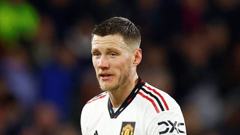 Pemain Manchester United Wout Weghorst saat melawan Crystal Palace pada pertandingan lanjutan Liga Inggris di Stadion Selhurst Park, London, Inggris, Rabu (18/1/2023).
 Foto: Peter Cziborra/REUTERS