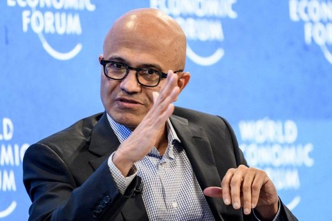 CEO Microsoft Satya Nadella. Foto: Fabrice COFFRINI / AFP