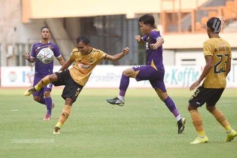 Bhayangkara FC melawan Persik Kediri dalam laga pekan ke-19 Liga 1 2022/23 di Stadion Wibawa Mukti, Bekasi, pada 19 Januari 2023. Foto: Situs web resmi Liga Indonesia Baru