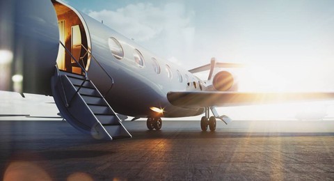 Ilustrasi private jet. Foto: Shutter Stock