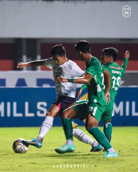Pertandingan antara PSS Sleman vs Rans Nusantara FC. Foto: Instagram/@rans.nusantara