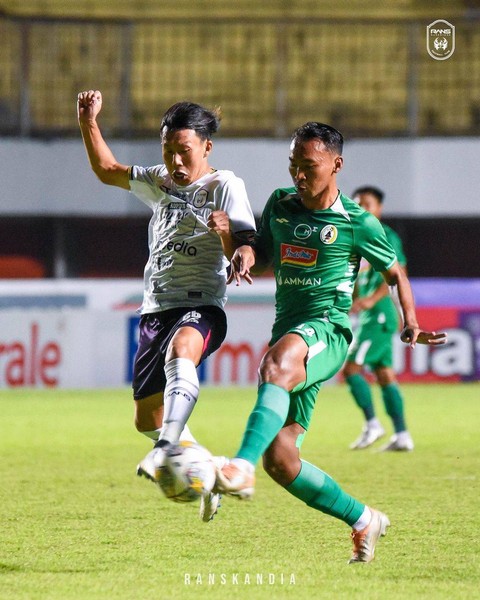 Pertandingan antara PSS Sleman vs Rans Nusantara FC. Foto: Instagram/@rans.nusantara